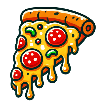 Melting Cheese Pizza Slice Illustration png