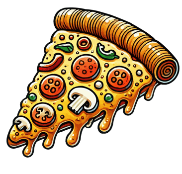 Cheesy Pepperoni Pizza Slice Art png