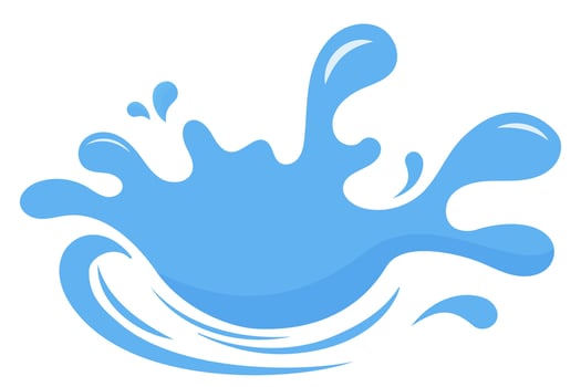 water splash isolated vector