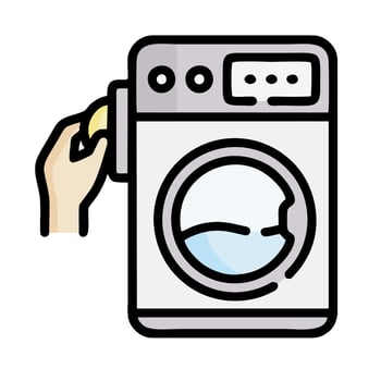 Washing machine icon illustration vector