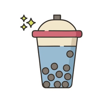 Bubble tea icon illustration vector