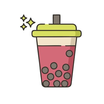 Bubble tea icon illustration vector