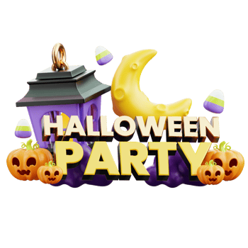 Halloween party 3D Halloween Icon for uiux, web, app, infographic, etc png