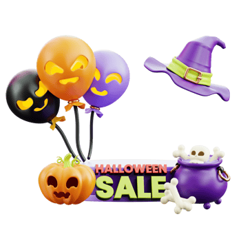 Halloween Sale 4 3D Halloween Icon for uiux, web, app, infographic, etc png