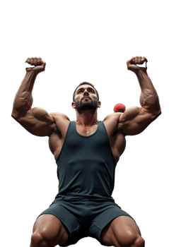 Muscular bodybuilder handsome men doing workout in GYM png