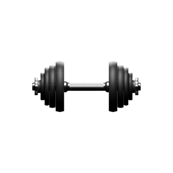 black dumbell isolated png