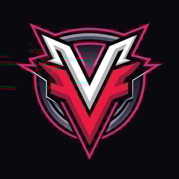 V gaming logo, V esport logo, V mascot logo vector