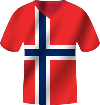 Norway flag waving jersey soccer team png