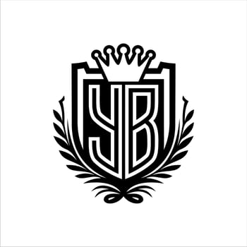 The logo for the yb company vector