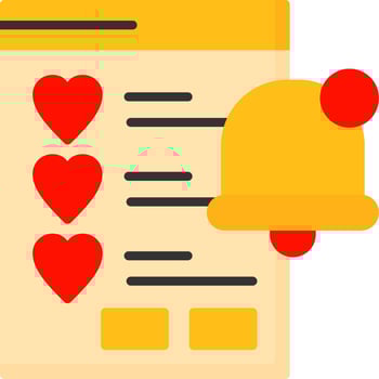 Wishlist Notification Icon Design vector