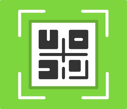 QR Code Icon Design vector