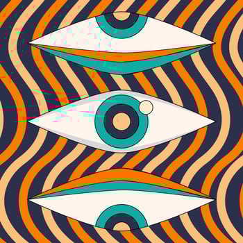 Eyes looking at different places, making them look curious or just a visual representation vector