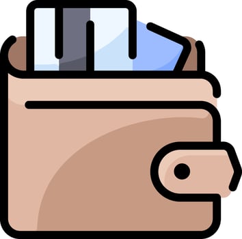 wallet illustration design vector