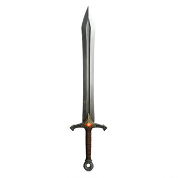 Medieval Warrior Sword on Transparent Background png