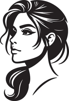 Minimalist Indian Woman Illustration, Simplified Line Drawing in Clean Style vector