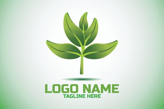 Leaf logo design. Botanical icon. vector