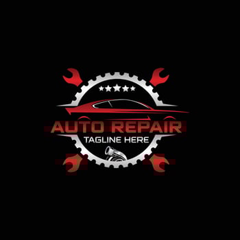 Auto repair service logo, badge, emblem, template. Perfect logo for the automotive and repair industry. vector