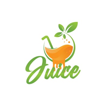 Organic Juice Shop Branding Logo vector