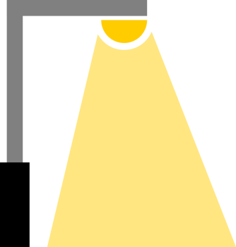 Electric streetlight lamp pole illumination icon png