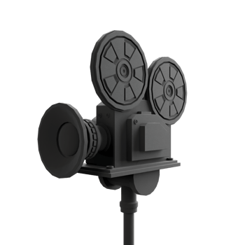 A movie camera on a stand png
