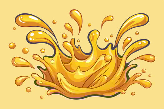 illustration of a splash of orange juice vector