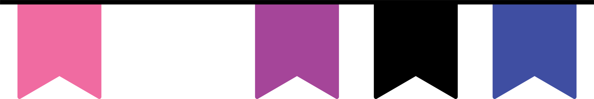 A group of four pink, blue and purple stripes png