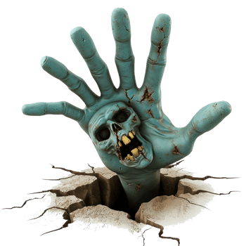 zombie hand coming out of the ground, hd isolate on transparency background png