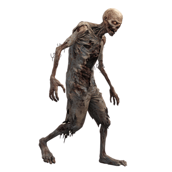 a zombie walking in the dark on a transparent background png