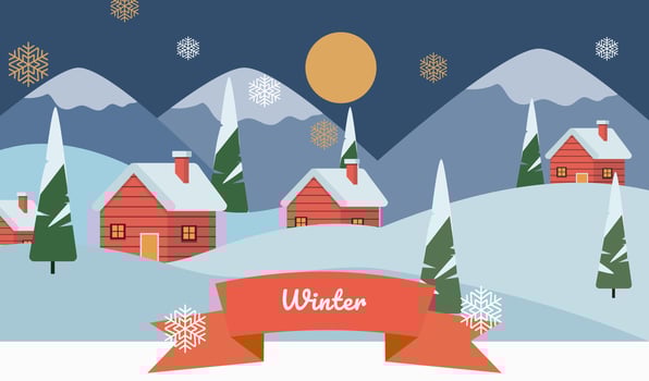 Winter tree and background vector