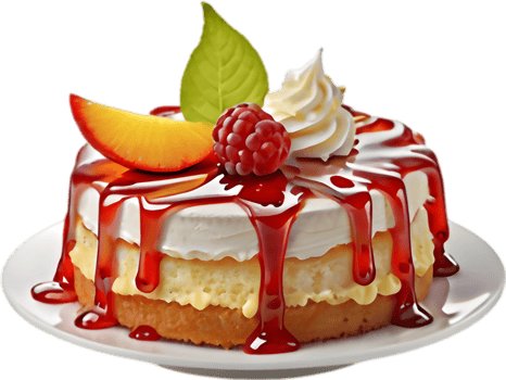 Buttery Yellow Cake Slice Graphic Art. . png