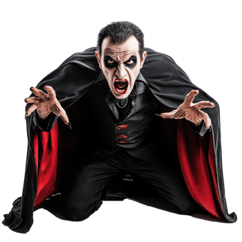 dracula vampire on transparent background png