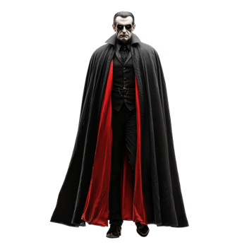 dracula vampire costume isolate on transparency background png