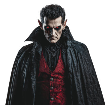 dracula vampire isolate on transparency background png