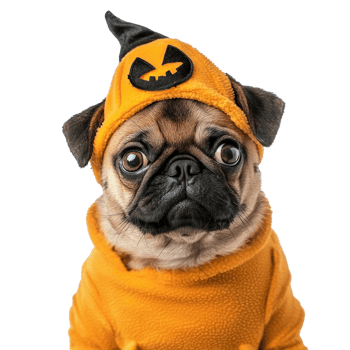 pug dog halloween costume png