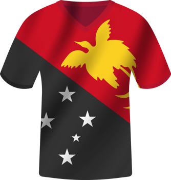 Papua new guinea flag waving jersey soccer team png