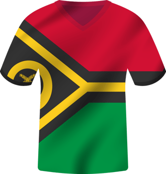 Vanuatu flag waving jersey soccer team png