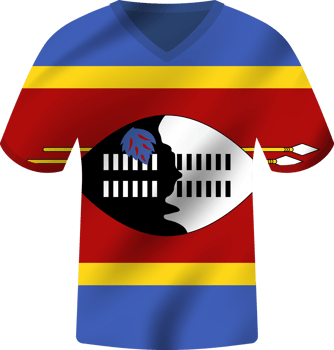 Swaziland flag waving jersey soccer team png