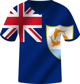 Anguilla flag waving jersey soccer team png