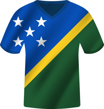 Solomon Islands flag waving jersey soccer team png
