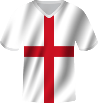 England flag waving jersey soccer team png