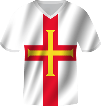 Guernsey flag waving jersey soccer team png