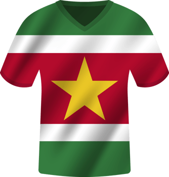 Suriname flag waving jersey soccer team png