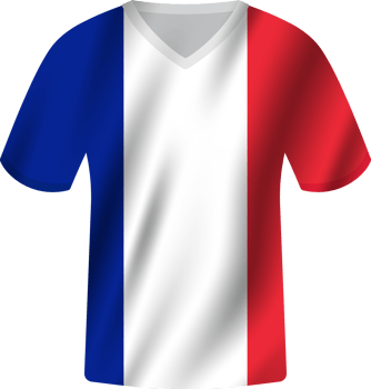 France flag waving jersey soccer team png