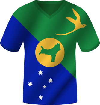 Christmas Island flag waving jersey soccer team png