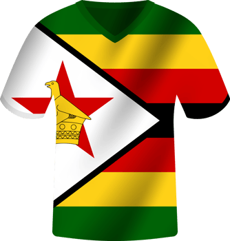 Zimbabwe flag waving jersey soccer team png