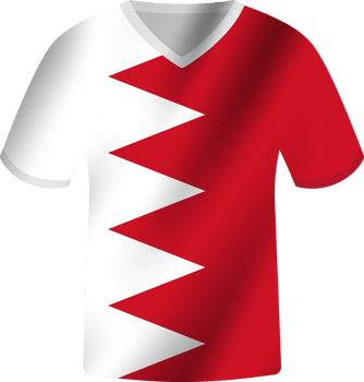 Bahrain flag waving jersey soccer team png