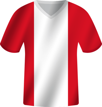 Peru flag waving jersey soccer team png