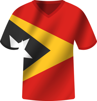 Timor-Leste flag waving jersey soccer team png