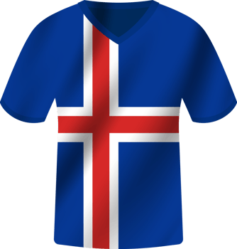 Iceland flag waving jersey soccer team png