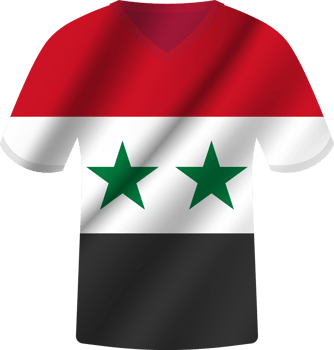 Syria flag waving jersey soccer team png